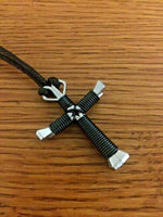 Horseshoe Nails Cross Necklace